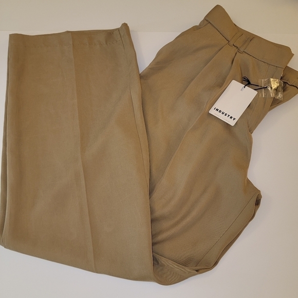 Industry Republic Trousers Soft Lyocell 12 Dress Pants Tan - Picture 4 of 16